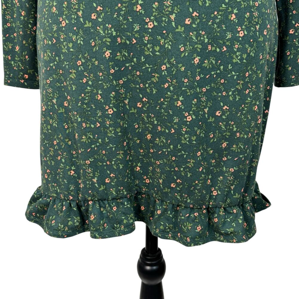 Reformation Large Angelina Knit Mini Dress Floral Sweetheart Neck Long Sleeve - Picture 4 of 11